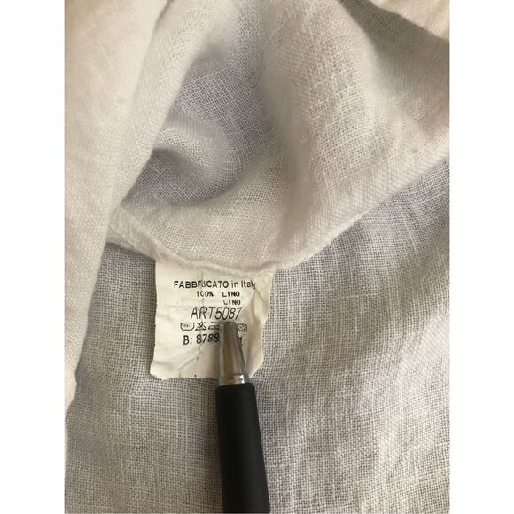 ITALIAN Boho Style 100 Lino Hippie Linen Jacket One size - Picture 12 of 13